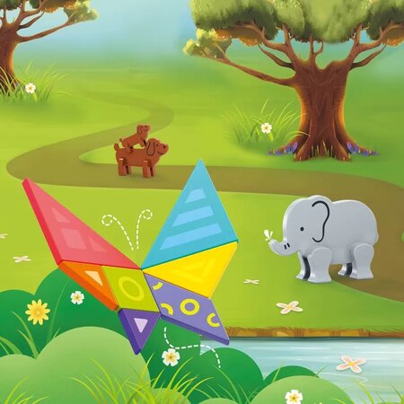 Joc educational Tangram magnetic, 2 ani+, Hola 532031