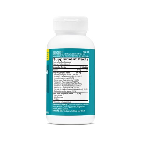 Super enzime digestive Natural Brand, 100 capsule, GNC 819980