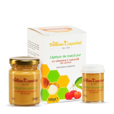 Pachet Laptisor de matca pur cu vitamina C naturala din Acerola
