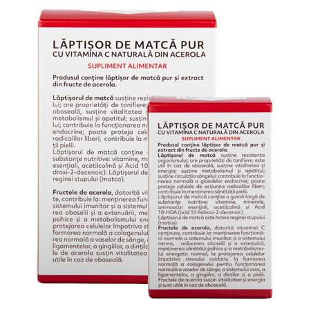 Laptisor de matca pur cu vitamina C din Acerola, 100 g +25 g, Albina Carpatina 816955