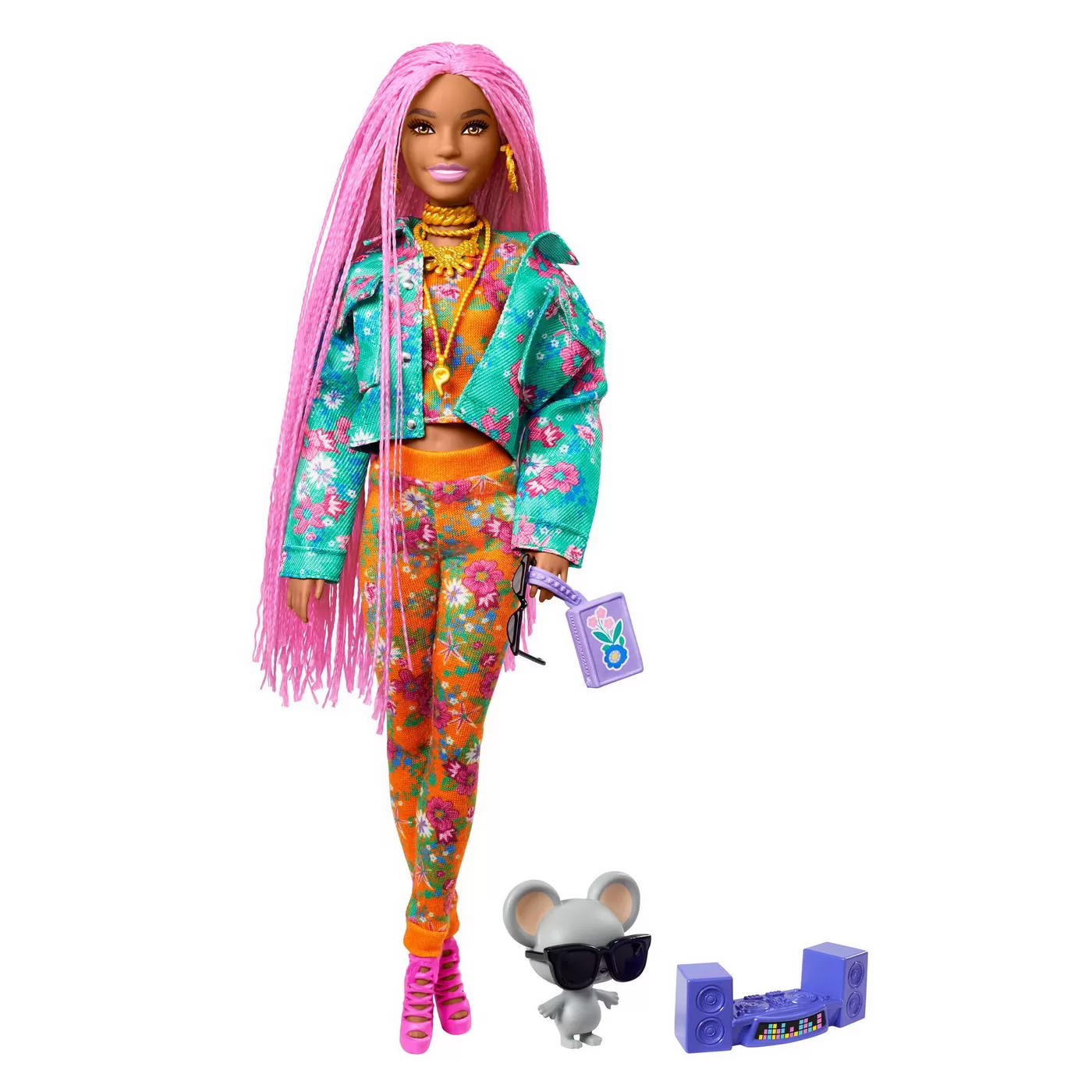 Papusa Barbie Extra, +3 ani, Codite Impletite, Barbie