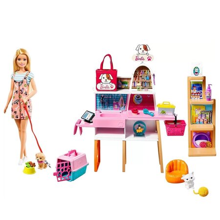 Set de joaca, +3 ani, Magazin cu accesorii pentru animalute, Barbie 532261