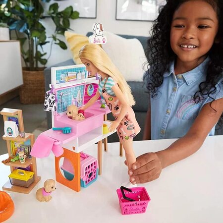Set de joaca, +3 ani, Magazin cu accesorii pentru animalute, Barbie 532262