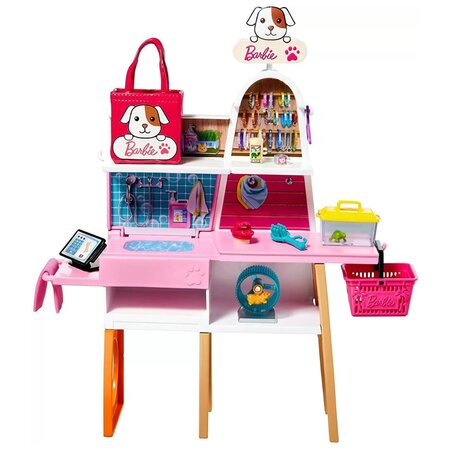 Set de joaca, +3 ani, Magazin cu accesorii pentru animalute, Barbie 532259