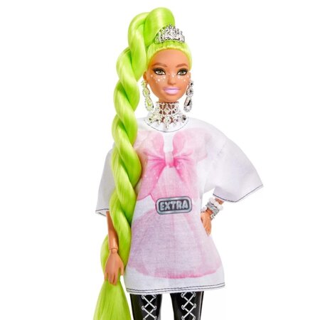 Papusa Barbie Extra, +3 ani, Par verde neon, Barbie 532272