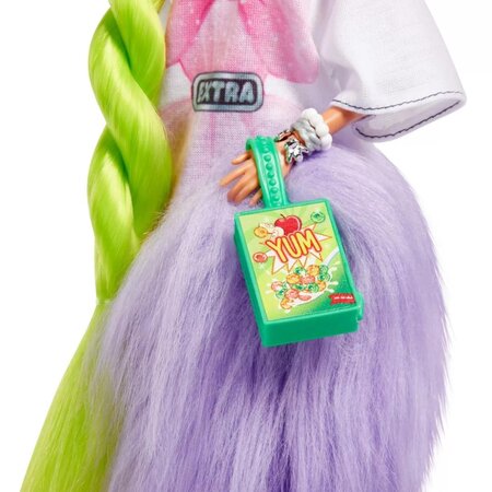 Papusa Barbie Extra, +3 ani, Par verde neon, Barbie 532271