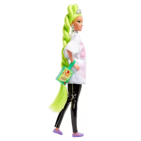 Papusa Barbie Extra, +3 ani, Par verde neon, Barbie 532270