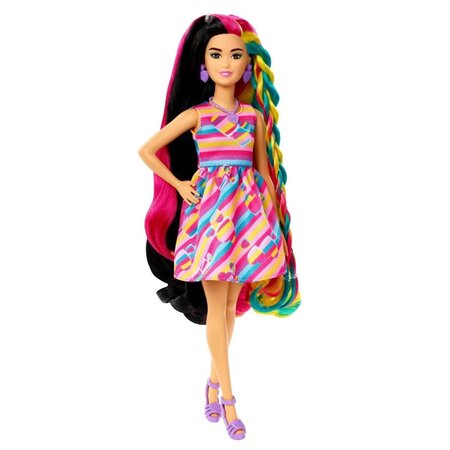 Papusa Barbie Totally Hair, +3 ani, Bruneta, Barbie 532386