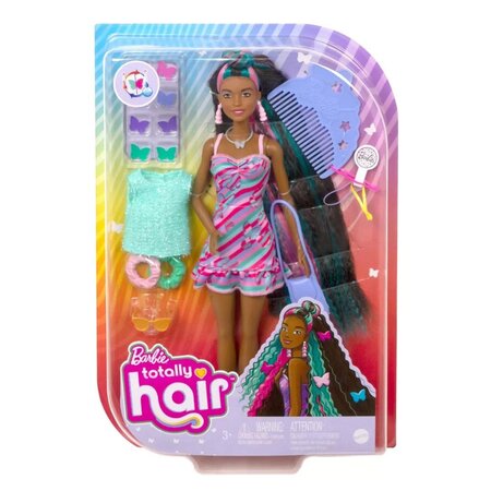 Papusa Barbie Totally Hair, +3 ani, Curcubeu, Barbie 532410