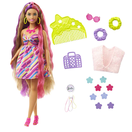 Papusa Barbie Totally Hair, +3 ani, Satena, Barbie