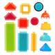Set 80 cuburi de construit senzoriale Bristle Blocks, Verde, 2 ani+, Battat 819443