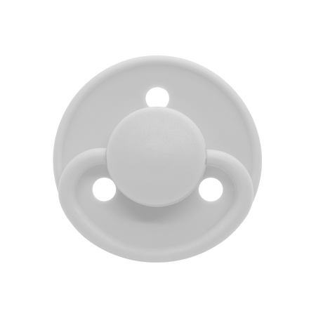Set 2 suzete rotunde din latex, 6 luni+, White, Mininor 532487