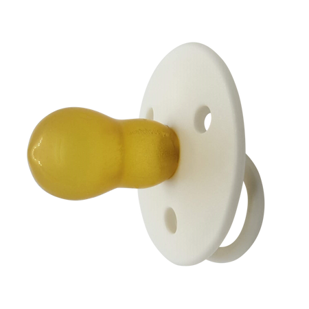 Set 2 suzete rotunde din latex, 6 luni+