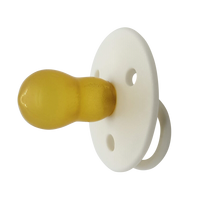Set 2 suzete rotunde din latex, 6 luni+, White, Mininor