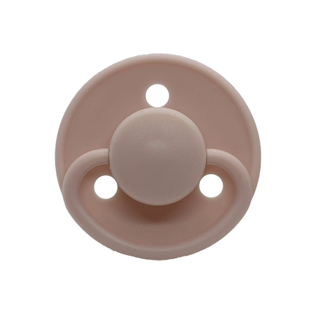 Set 2 suzete rotunde din latex, 0 luni+, Pink, Mininor 532503