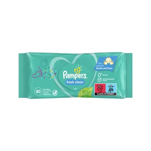 Servetele umede Fresh Clean, 80 buc, Pampers