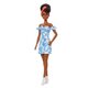 Papusa Barbie Fashionista, Bruneta cu rochita Albastra, Barbie 532561