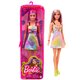 Papusa Barbie Fashionista, blonda cu suvite mov, Barbie 532575