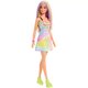 Papusa Barbie Fashionista, blonda cu suvite mov, Barbie 532574
