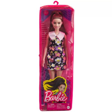 Papusa Barbie Fashionista, +3 ani, Rochie cu imprimeu floral, Barbie 532752