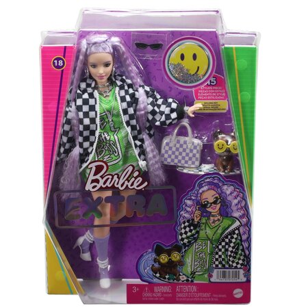 Papusa Barbie Extra, +3 ani, Jacheta Oversized, Barbie 532810