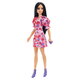 Papusa Barbie Fashionista, Bruneta cu rochie cu flori, Barbie 532838