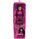 Papusa Barbie Fashionista, +3 ani, Satena cu rochie mov, Barbie 532856