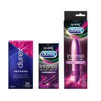 Pachet vibrator Pure Fantasy + Vibrator Intense Delight si Gel Intense Stimulating 10 ml, Durex