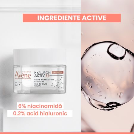 Crema pentru regenerarea celulara Hyaluron Activ B3, 50 ml, Avene 762476