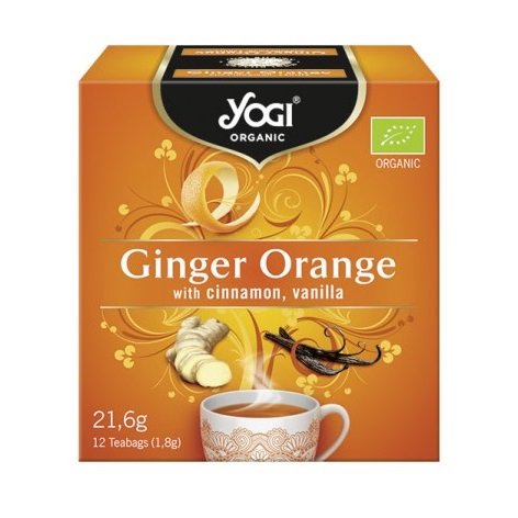 Ceai ecologic Ginger Orange, 12 plicuri, Yogi Tea