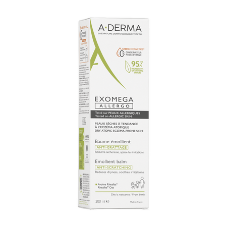 Balsam emolient piele uscata-iritata sistem DEFI Exomega  Allergo, 200 ml, A-Derma 646588