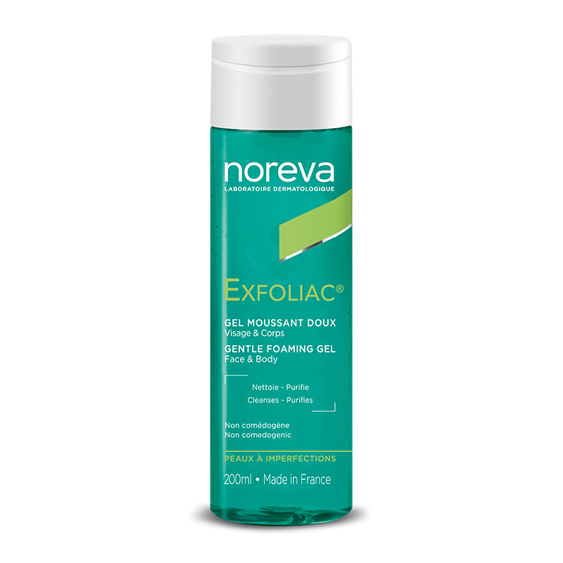 Gel spumant pentru ten acneic Exfoliac, 200 ml, Noreva