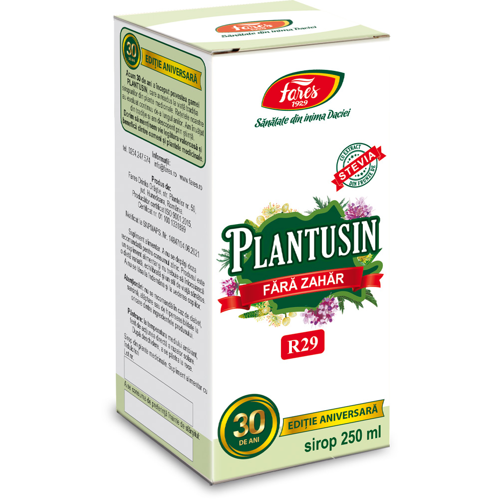 Plantusin sirop pentru diabetic, 250 ml, Fares