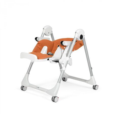 Scaun de masa 2 in 1 Prima Pappa Zero Follow Me, Wonder Orange, Peg Perego 533093