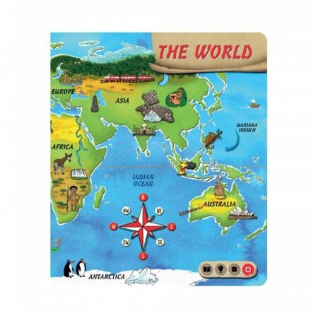 Carte interactiva Atlasul lumii in limba engleza, +6 ani, Raspundel Istetel 533106
