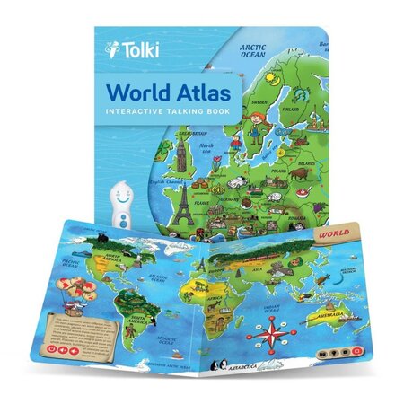 Carte interactiva Atlasul lumii in limba engleza, +6 ani, Raspundel Istetel 533104