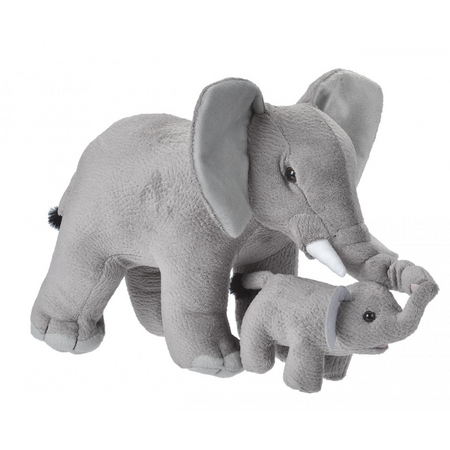 Jucarie de plus Mama si puiul de Elefant