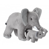 Jucarie de plus Mama si puiul de Elefant, 25 cm, Wild Republic