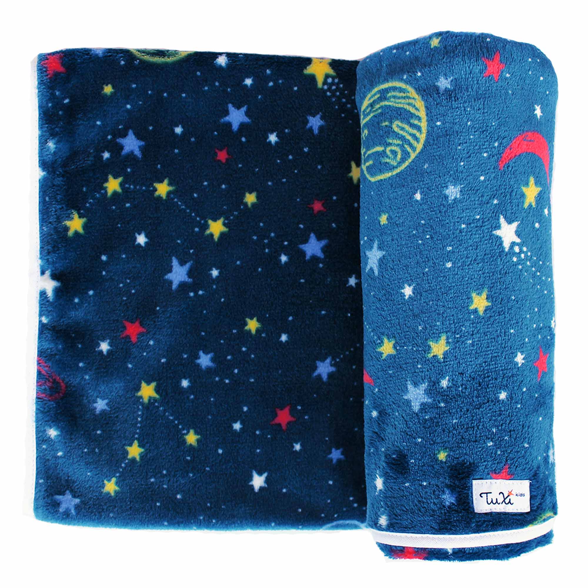 Paturica moale Fleece Spatiu, 70 x 90 cm, Tuxi