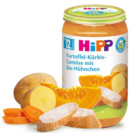 Meniu cu pui, cartofi si dovleac, 250 g