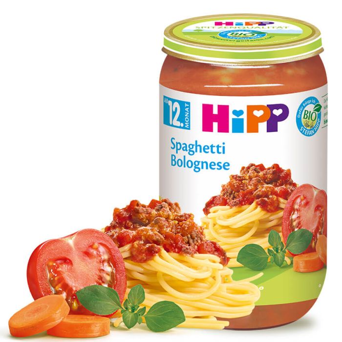 Meniu Bio Spaghetti Bolognese Pasta Bambini, +12 luni, 250 g, Hipp