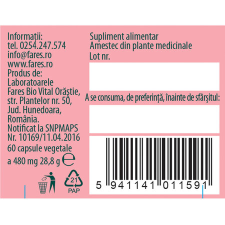 Stimularea lactatiei Mami si Bebe, 60 capsule, Fares 721925