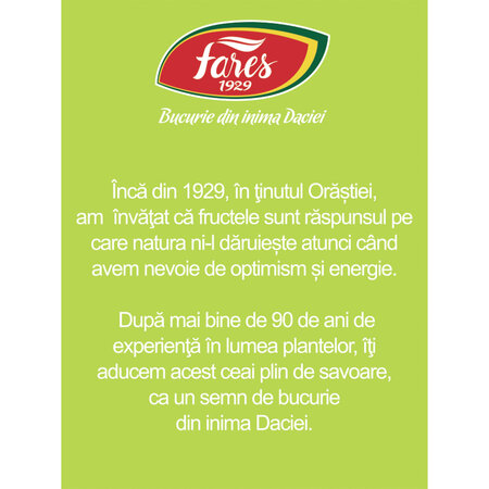 Ceai de ghimbir si lamai verzi, 20 plicuri, Fares 721610