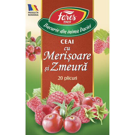 Ceai de merisor si zmeura, 20 plicuri, Fares 721852