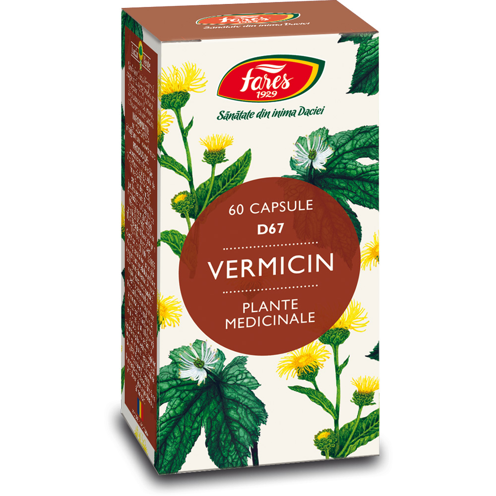 Vermicin D67, 60 comprimate, Fares