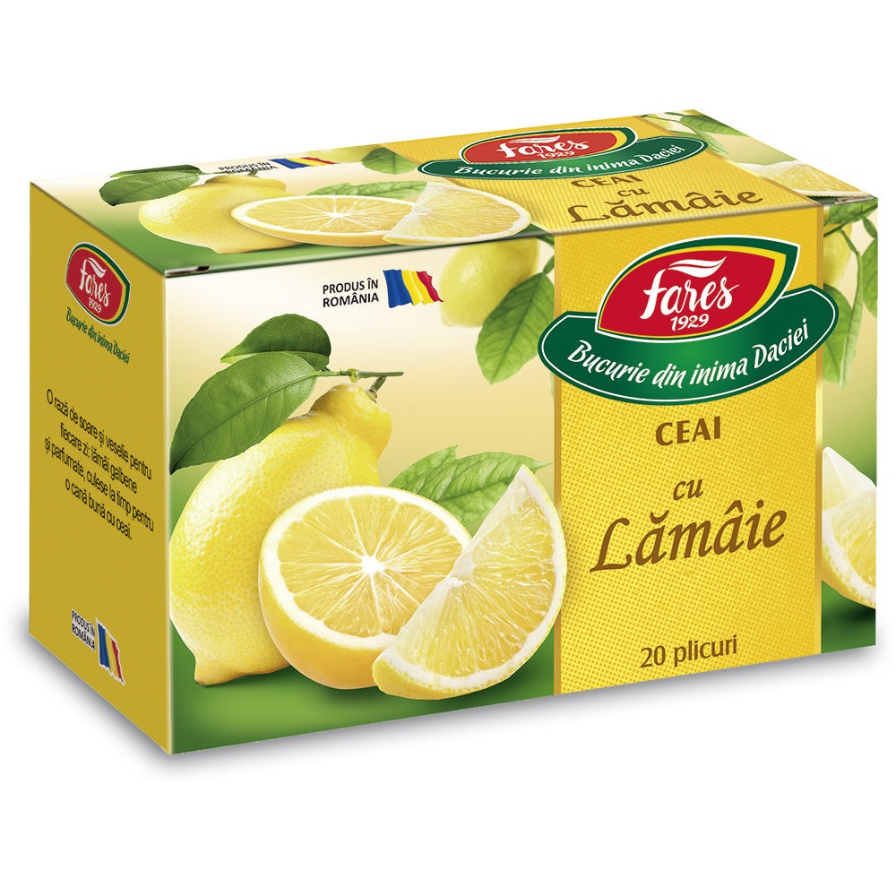 Ceai aromat de lamaie, 20 plicuri, Fares