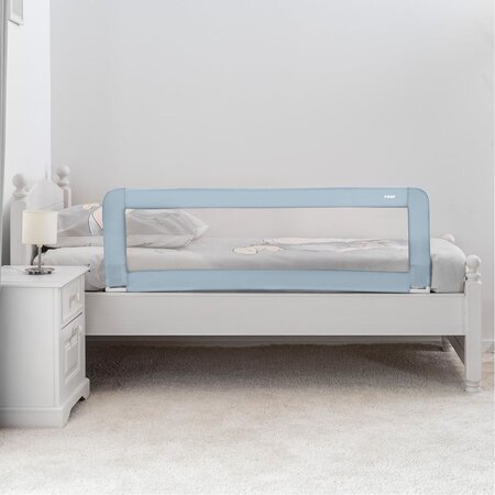 Bariera de siguranta pentru pat, 150 cm, Albastru-Gri, Reer 533480
