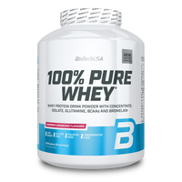 Pudra proteica 100% Pure Whey, Cheesecake cu Zmeura,2270 g, BioTech USA