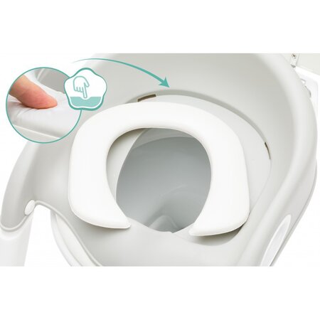 Scara cu reductor moale pentru toaleta, Grey White, Fillikid 533615
