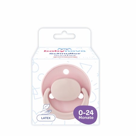 Suzeta rotunda din latex, 0-24 luni, Diverse culori, Baby Nova 653322